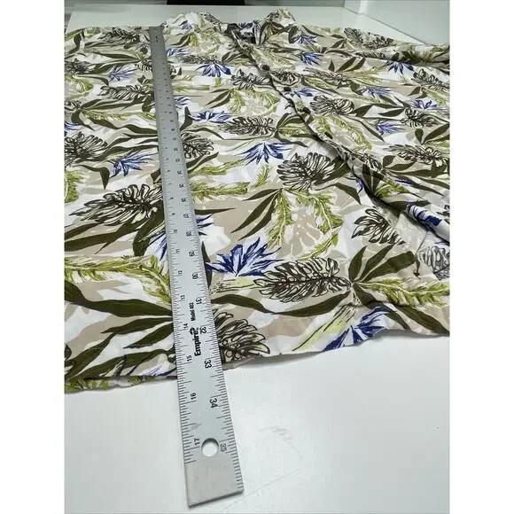 Island Passport Hawaiian Camp Shirt 4XL Rayon Tribal Aloha Floral Island Men - Picture 9 of 9